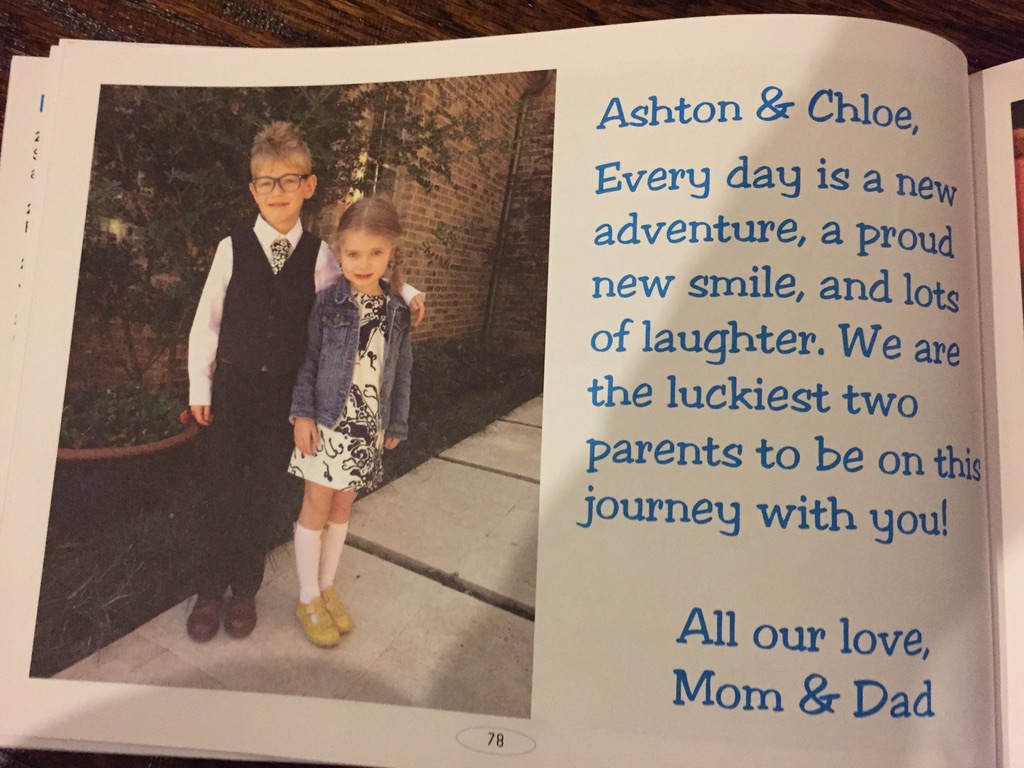 Andrew Hillman. Yearbook page 78 dedication to Ashton and Chloe. Closes All our love, Mom and Dad.